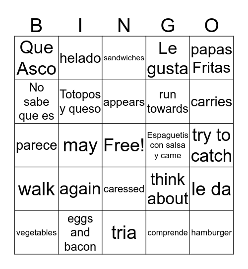 Winston Bingo Card