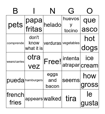 Winston  Bingo Card