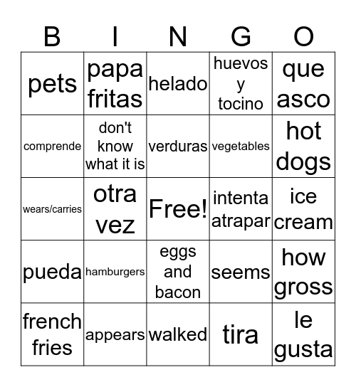 Winston  Bingo Card
