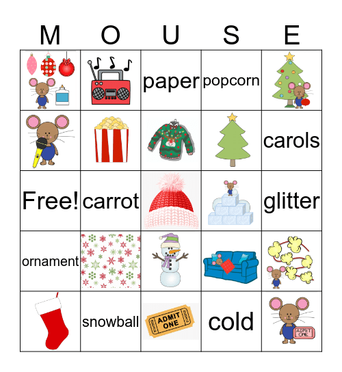 If You Take a Mouse to the Movies Bingo Card