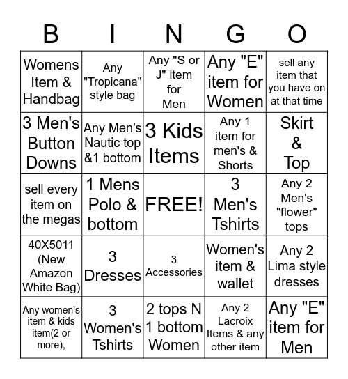 DESIGUAL Bingo Card