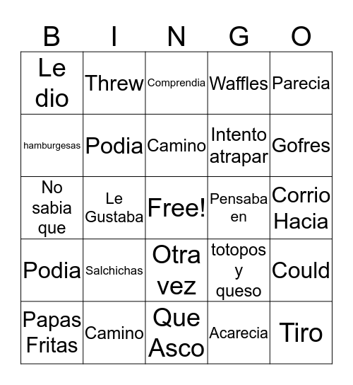 Winston Bingo Card