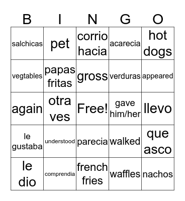 Winston Bingo Card