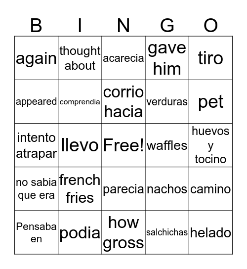 Winston Bingo Card