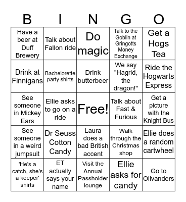 Universal Bingo Card