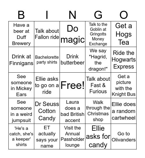 Universal Bingo Card