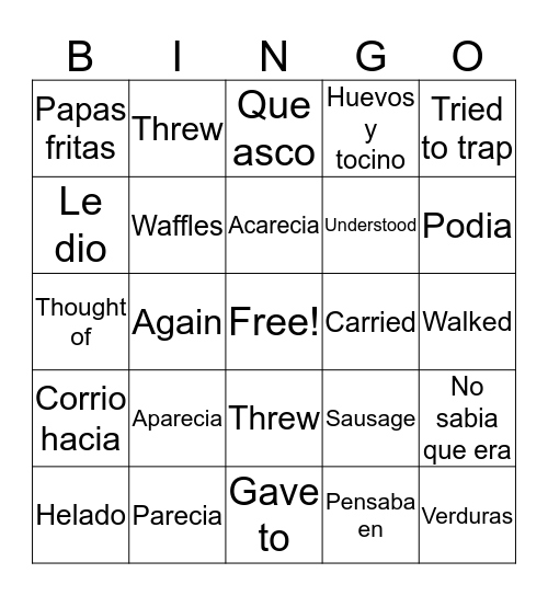 Winston Bingo Card