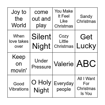 Xmas Songs 3 - @QuestionOneQuiz Bingo Card