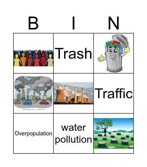 HELPING THE ENVIRONMENT Bingo Card