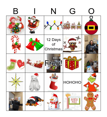 Holiday Bingo Card
