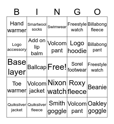 Retail Bingo - 4848'  Bingo Card