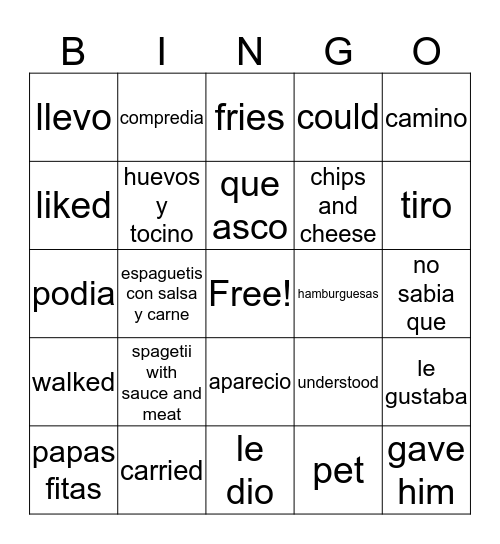 Winston Bingo Card