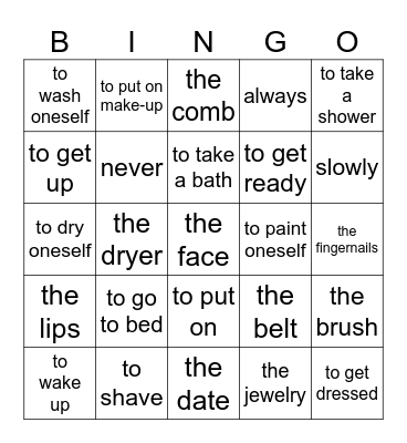 #6 Rutina Diaria Bingo Card