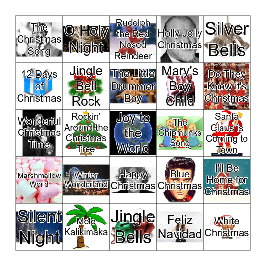 Holiday Bingo Card