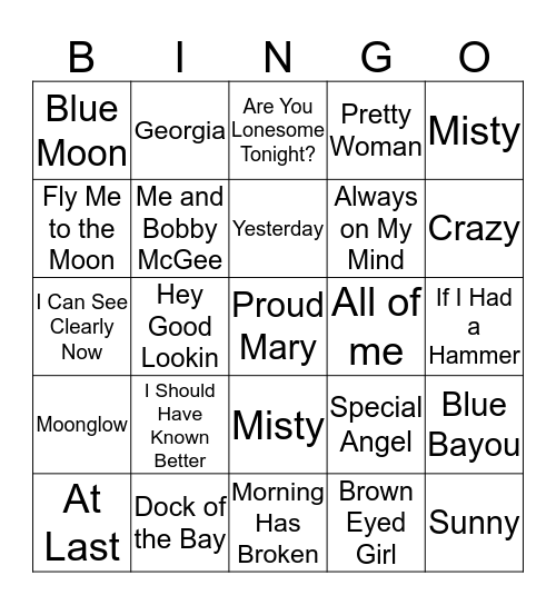 SINGO Bingo Card