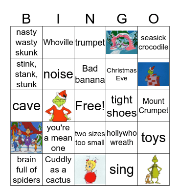 Grinch Bingo Card