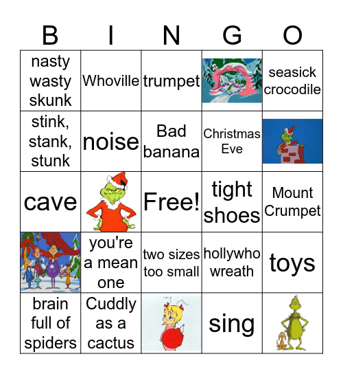 Grinch Bingo Card