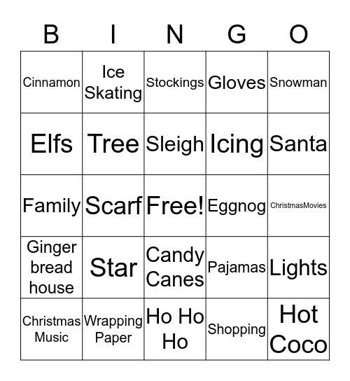 Christmas BINGO Card