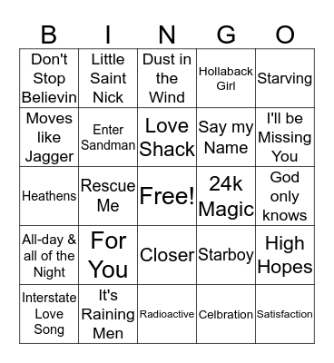 Dublin Station Holiday Mixer Bingo Card