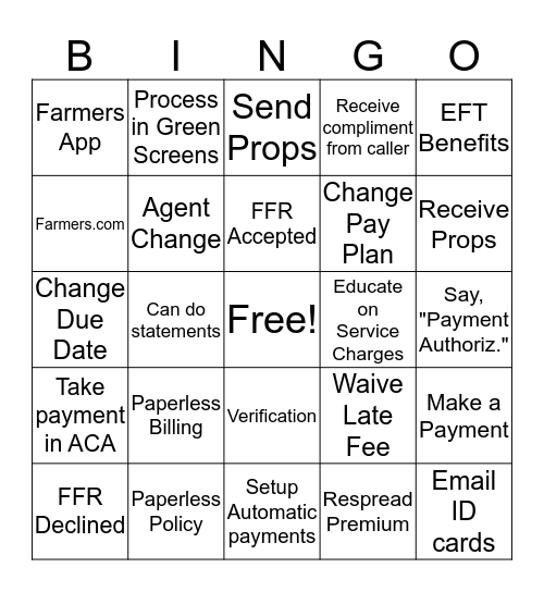 Bingo!! Bingo Card