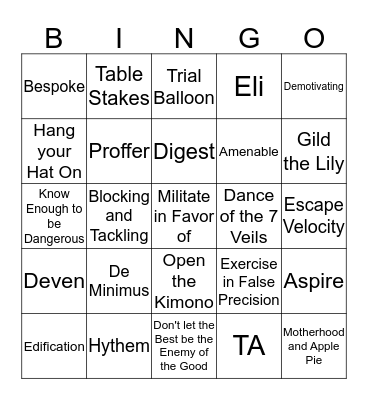 Software Sell-Side Bingo Card