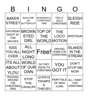 HAPPY CHRISTMAS Bingo Card