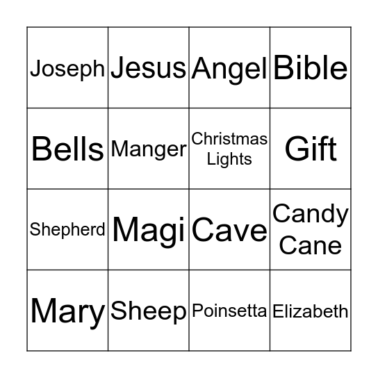Christmas Party Bingo Card