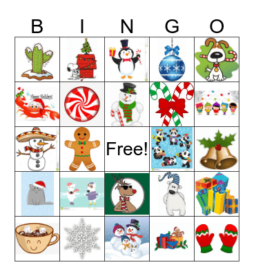 USAO Holiday Party Bingo Card