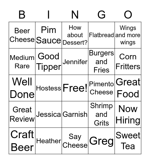 Sugar Hill Bingo Card