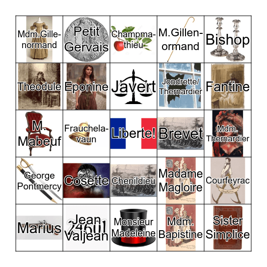 Hugo Bingeaux! Bingo Card