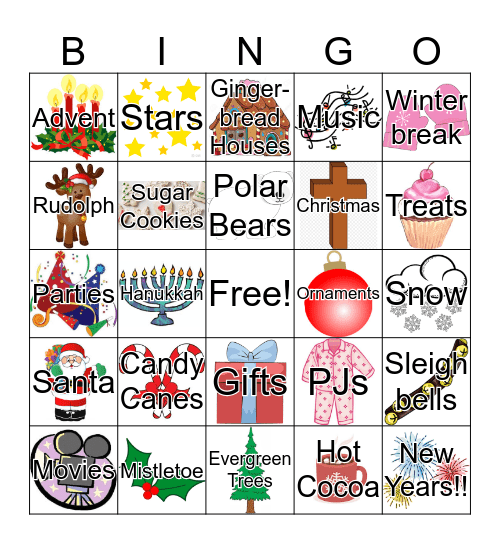 Holiday Bingo!!! Bingo Card