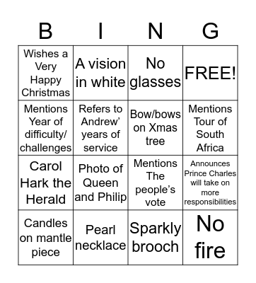 ROYAL BINGO Card