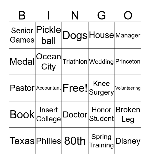Christmas Letter 2k19 Bingo Card