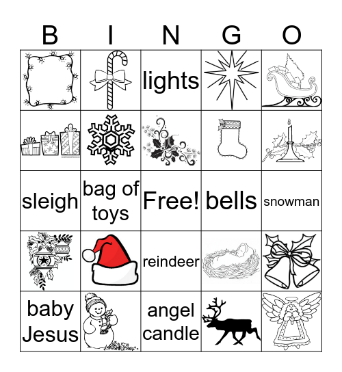 CHRISTMAS Bingo Card