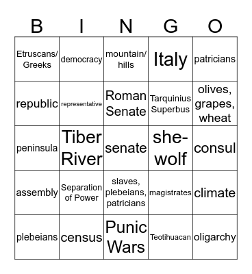End of Fall Semester 2019 Bingo Card