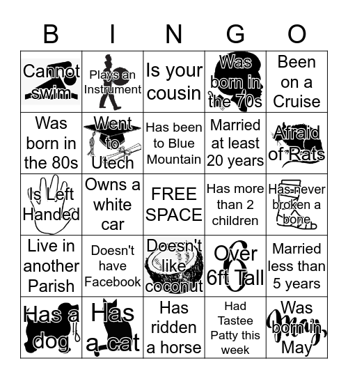 McNaught Family Reunion - Dec 2019 Bingo Card