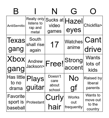 MadBarron’s bingo Card