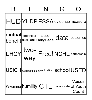 Education Collaboration Bingo Card