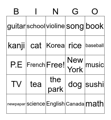 Bingo Card