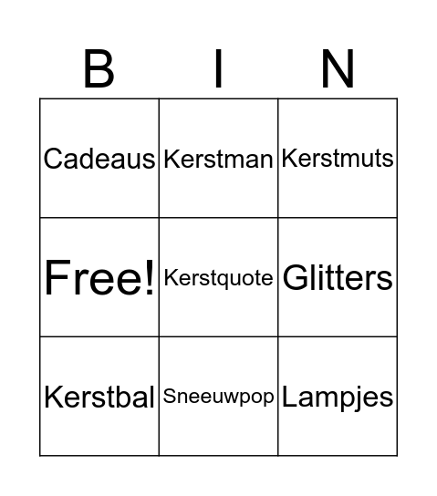 Wat spot jij op de kersttrui? Bingo Card