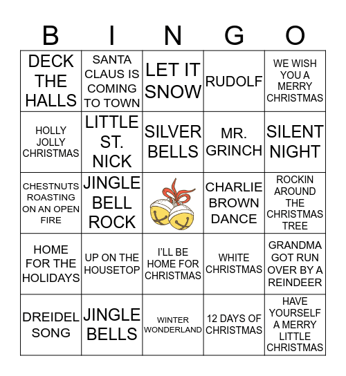 Holiday Jingle Bingo! Bingo Card