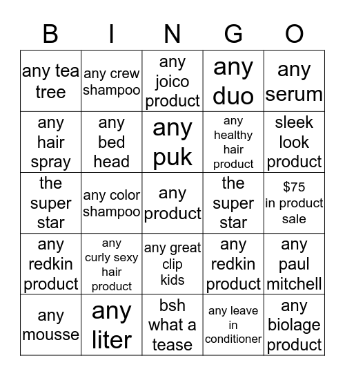 carla Bingo Card