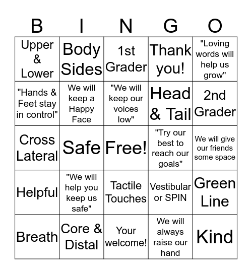 Dance Bingo & Expectations Bingo Card