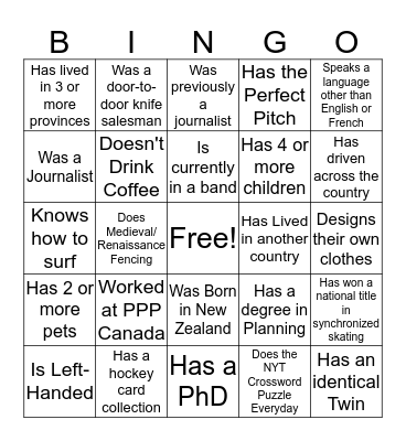 PRB/DRPR Bingo Card