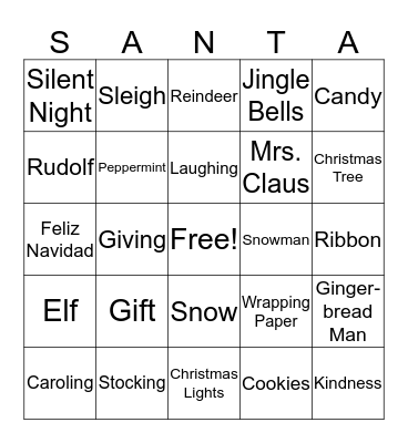 Christmas BINGO Card