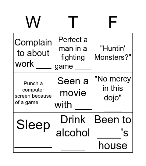 Ah Fi Mi Bingo  Bingo Card