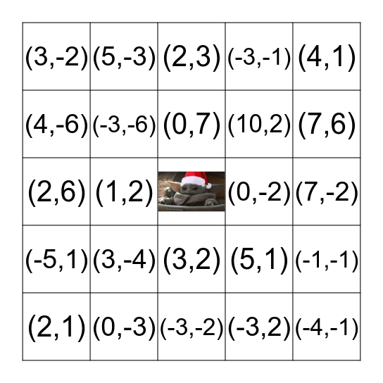 ALG1 Solving Systems by Substitution BINGO Card