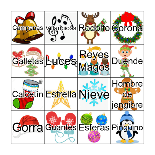 ¡Lotería de Navidad! Bingo Card