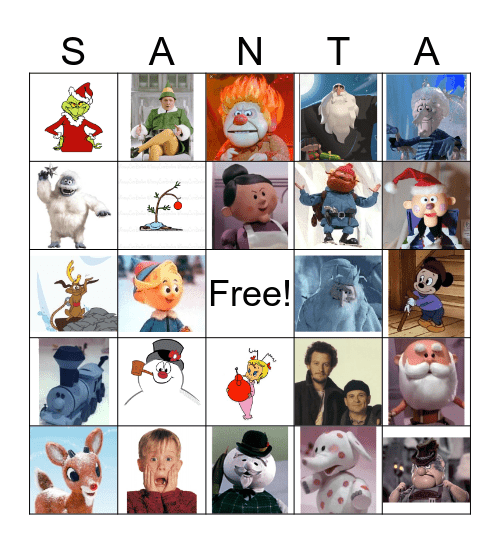 Santa Bingo Card