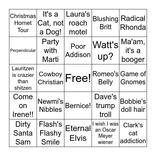 Happy Pawlidays!!! Bingo Card